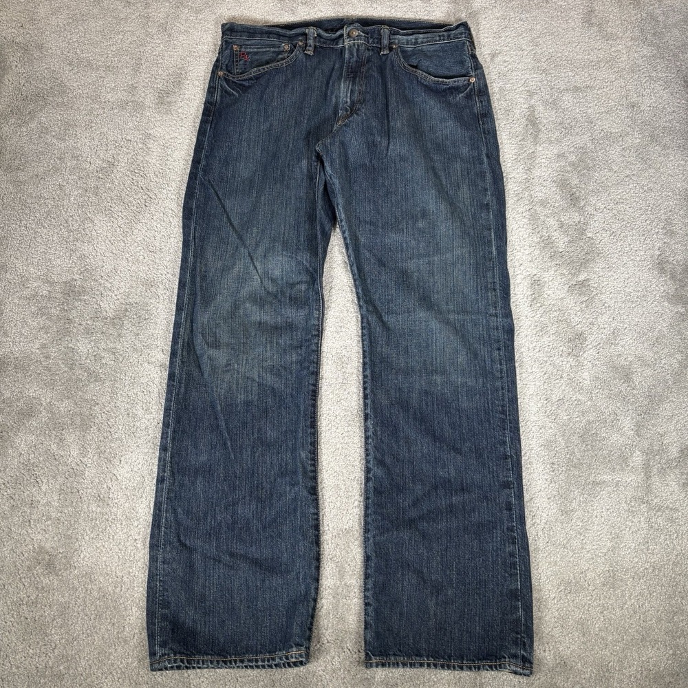 Polo Ralph Lauren Jeans Mens 36x32 Classic 867 Straight Dark Wash Blue Denim